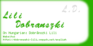 lili dobranszki business card